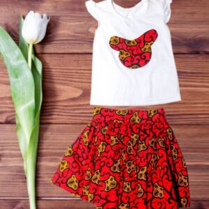 Ankara Clothing Set For Newborns, Infants & Toddlers//Ankara Baby Girl Top With Skirt//Baby Clothing