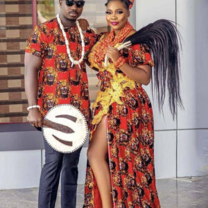African Couple Traditional Wedding Attire