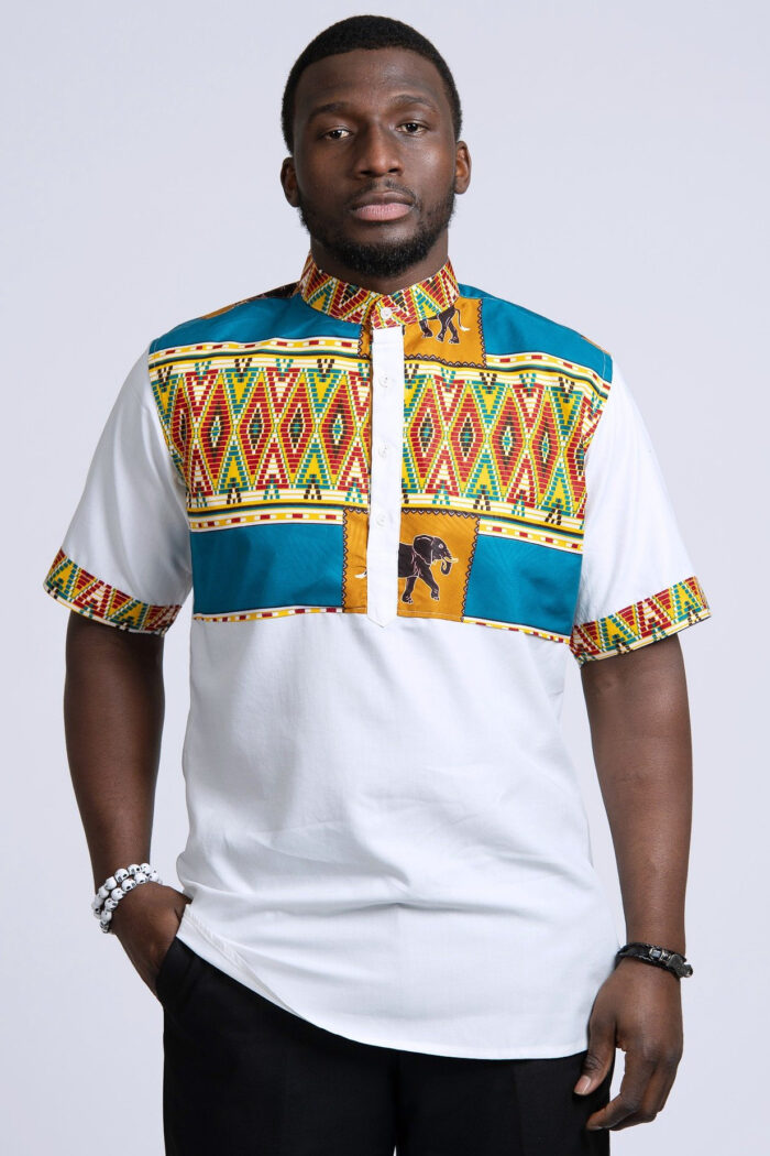 African Print Shirt For Men/ Clothing/Men Wear/ Gift Him African Short Sleeve Shirt/ Ankara Shirt