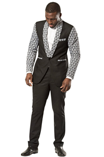 African Print Blazer Men/African For Black & White Suit Ankara Men's Wear Blazer Only
