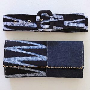 African Purse + Belt Set/Bandjoun Purse & Accessories Cameroon Fabric Ankara Belt Gift For Her