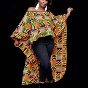 Ankara High Low Summer |Top Shawl | All Sizes African Cape Dress Kente Top Plus Size Print Clothing For Women