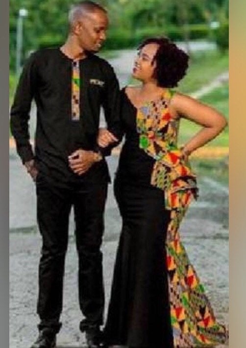 African Couples Outfit, Couples Prom Outfit, Couples Matching