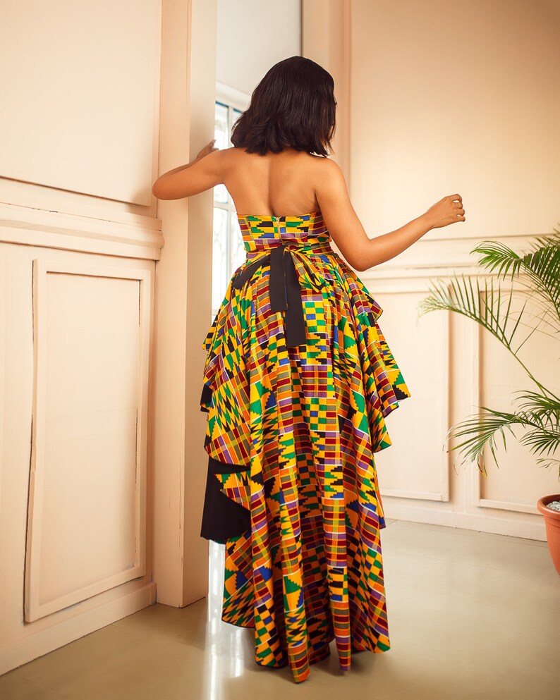 KENTE AFRICAN DRESS African Maxi Dress Bespoke African 