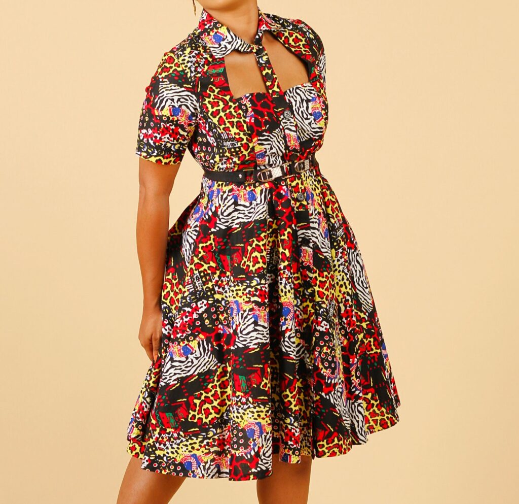 WURA African Print Shirt Midi Dress - I Wear African Marketplace
