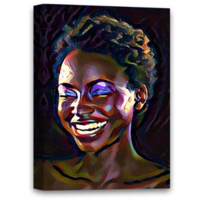 African Canvas Wall Art Smiling Girl Home Decor Prints