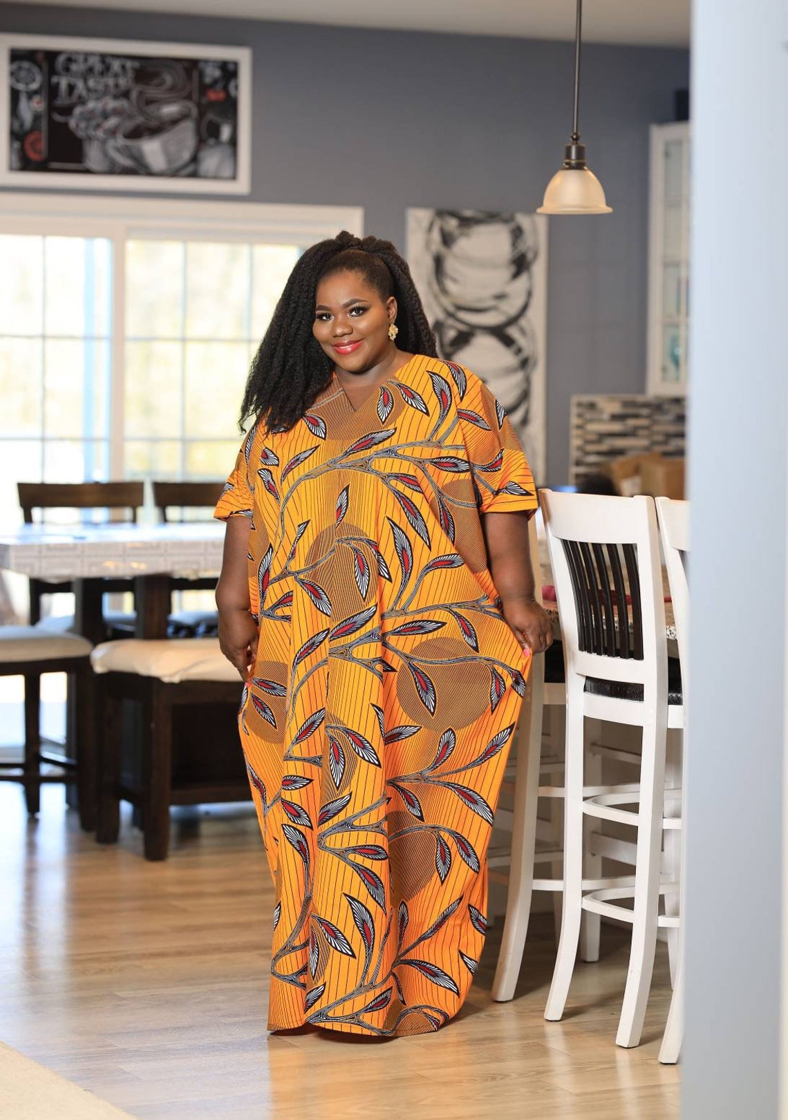 African Kaftan Top African Clothing for Women Plus Size Oversized