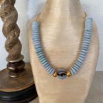 Light Blue Ashanti and Kazuri Necklace