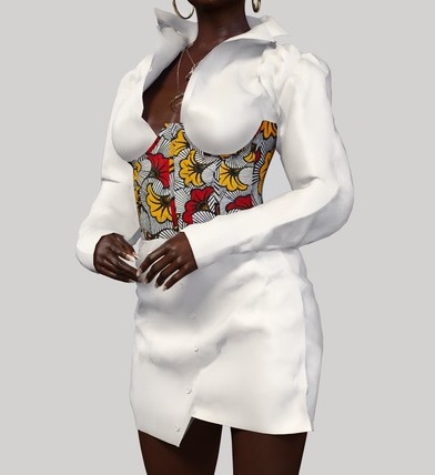 Eno African print corset cami top
