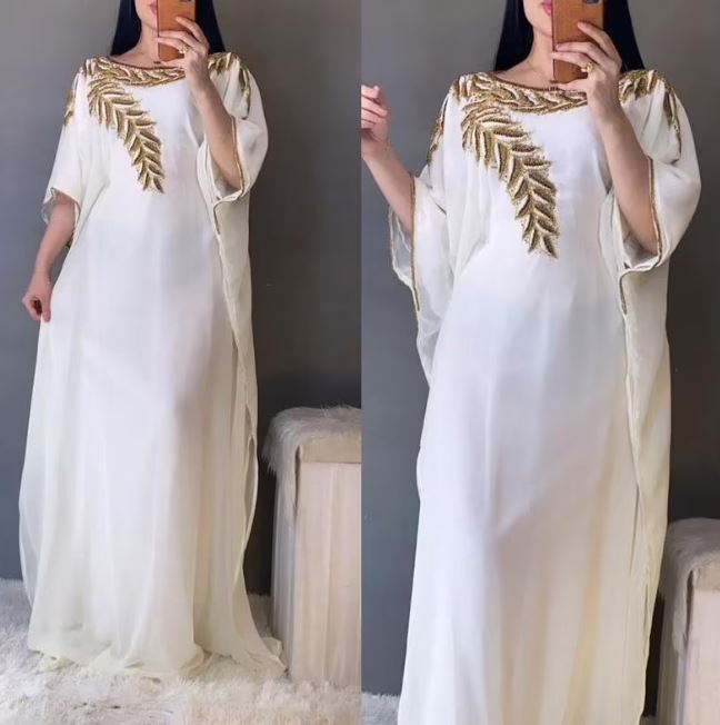 SWEETQT New Long Court Train Muslim Lace Wedding Dresses Bridal Dress Dubai  Pearl Beads Flowers Prom Dress Wedding Dresses (Color : Champagne Floor, US  Size: 6) : Amazon.de: Fashion