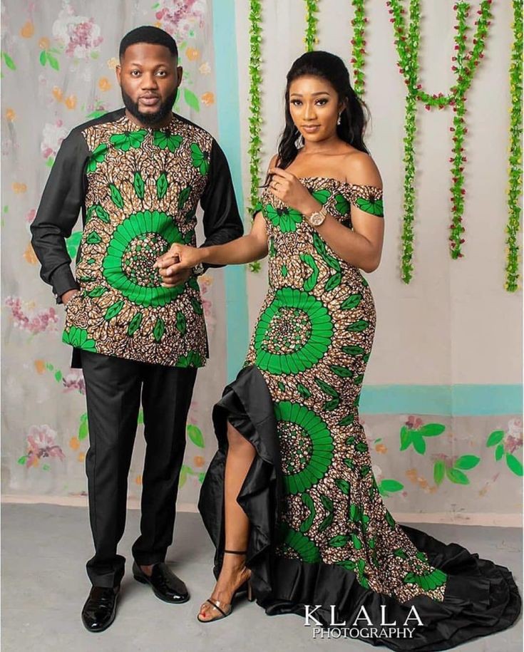 African couple's outfits, Ankara couple's wears, African couple's dress ...