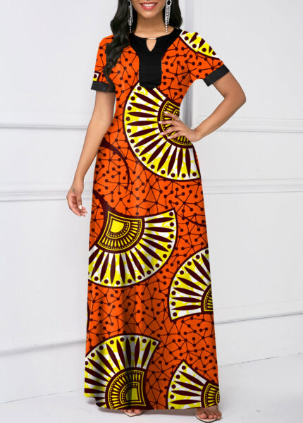 Elegant African Maxi Dress