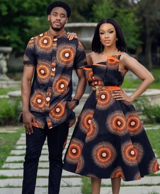 Stylish Afrocentric African Print Couples Matching Set - I Wear African ...