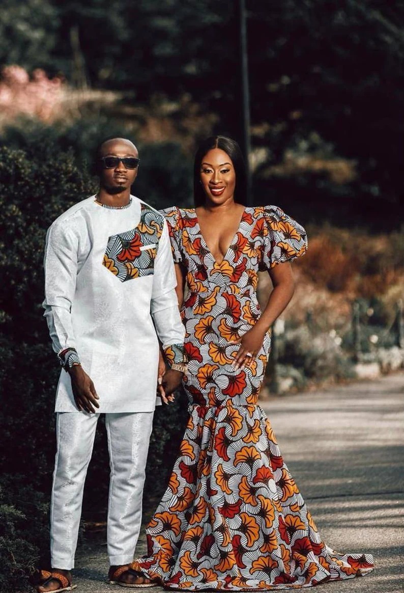 Ankara Couple matching Outfit  South african traditional dresses