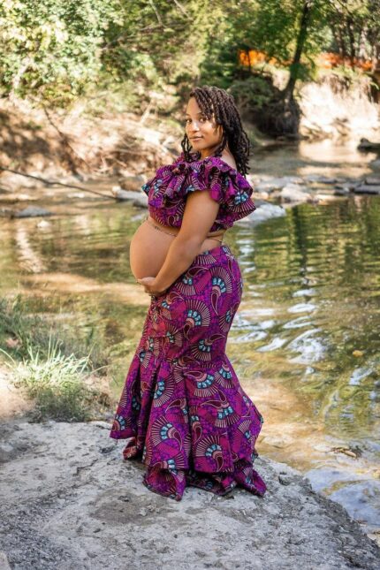 African Print Maternity Gown, African Maternity Dress by
