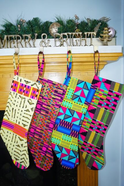 African Colorful Christmas Stockings