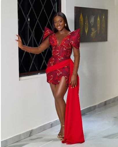 Latest and Simple Ankara with Short-Flared Styles.  African traditional  wedding dress, African traditional dresses, South african traditional  dresses