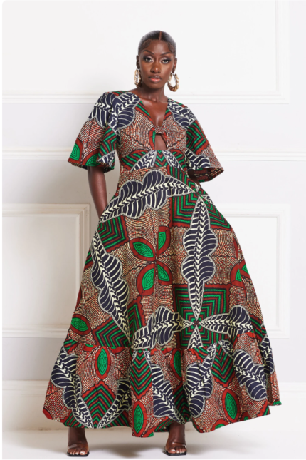 ORE African Print Maxi Dress