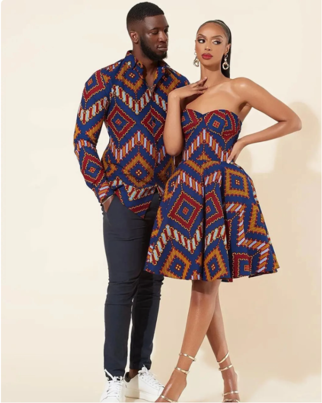 Stylish Afrocentric African Print Couples Matching Set - I Wear African  Marketplace