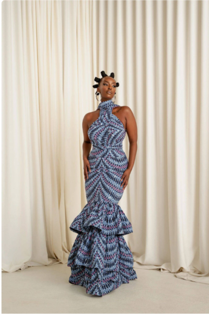 African infinity mermaid gown