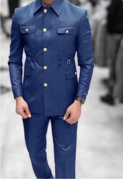Blue Kaunda Men's  Suit