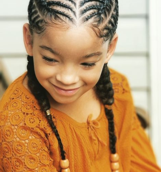 20 Cornrow Braids For Christmas For kids With Natural Hair